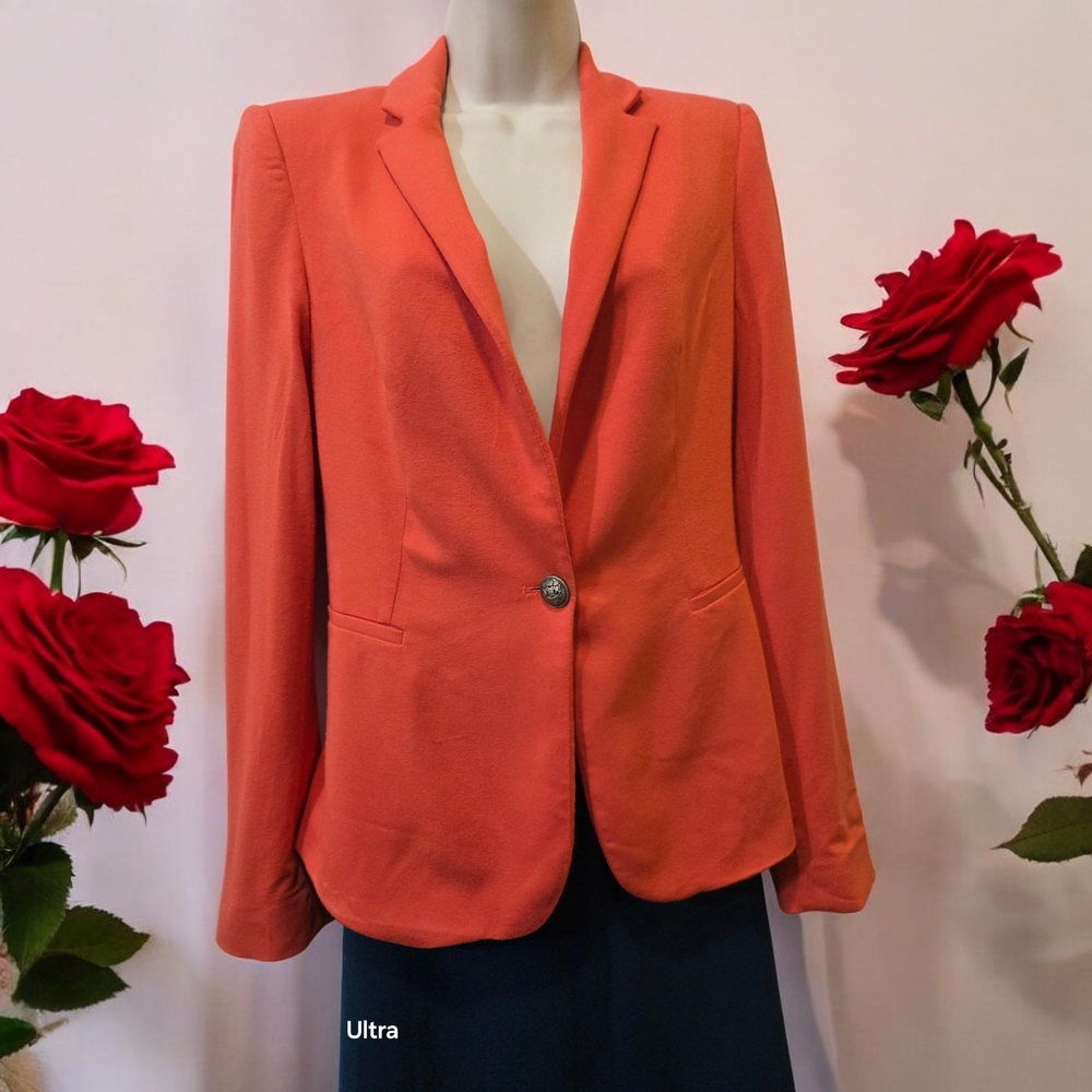 Vibrant Coral Blazer